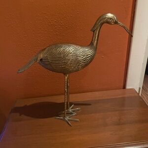 Metal Crane Sculpture